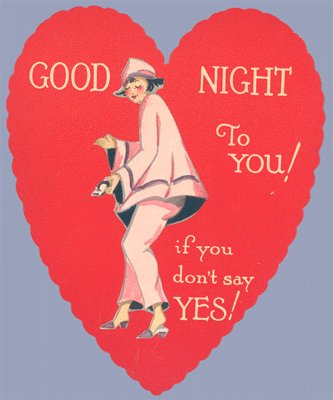 Vintage Valentine GOOD NIGHT TO YOU! 1920s