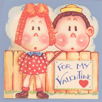 Vintage Valentine NIX on ANYONE BUT YOU Fold-out 1950