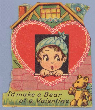 Vintage Valentine MAKE A BEAR Teddy Germany 1910s