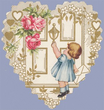 Vintage Valentine WHITNEY MADE Deco HEART at Door