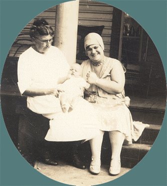 Vintage Photo 1920s FLAPPER Woman Poses with Infant