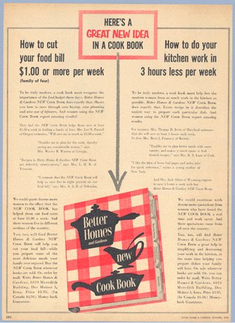 Vintage Advertising 1953 Ad BHG Cook Book COOKBOOK Better Homes