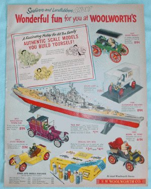 Vintage Advertising WOOLWORTH's AD Model Car REVELL