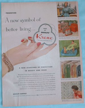 Vintage Advertising 1953 Ad KRENE Bakelite