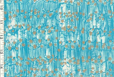 Vintage GIFT WRAP Wrapping Paper TURQ ABSTRACT/GOLD DOT