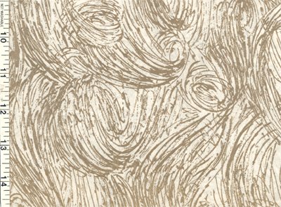 Vintage GIFT WRAP Wrapping Paper GOLD SWIRLS on WHITE