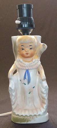 Vintage 1960s Porcelain Figurine LAMP Japan WORKS