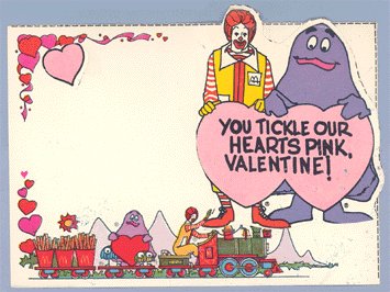 Vintage 1979 McDONALDs Valentine Card Set VALENTINES
