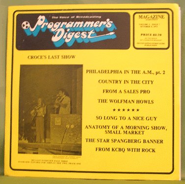 Programmer's Digest AUDIO MAGAZINE RECORD volume 2/issue 1 October, 1973