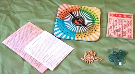 Vintage TUCKET TOY Bingo METAL SPINNER no box