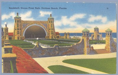 Vintage Postcard OCEAN FRONT PARK Daytona Beach FLORIDA