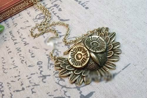 Vintage Inspired Owl Necklace