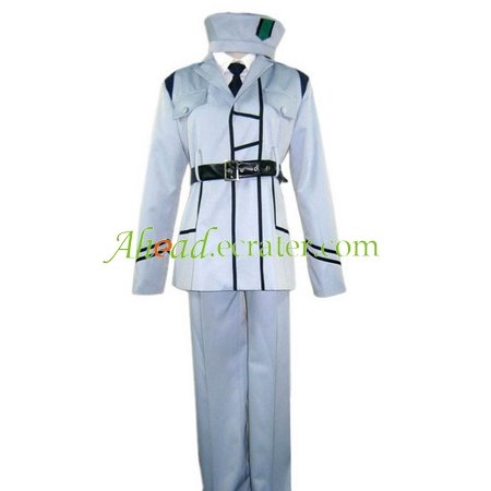 Hetalia Axis Powers White Uniform Cosplay Costume