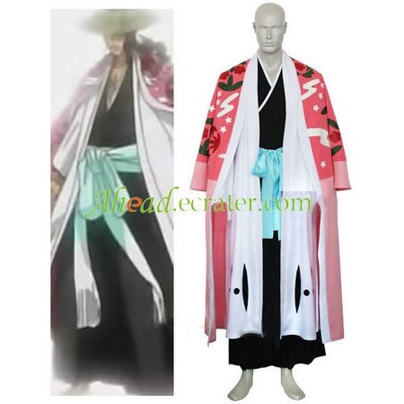 Bleach 8th Division Captain Kyouraku Shunsui Halloween Cosplay Costume