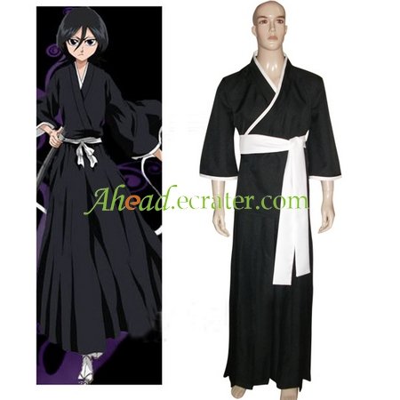 Bleach Kuchiki Rukia Soul Reaper Halloween Cosplay Costume