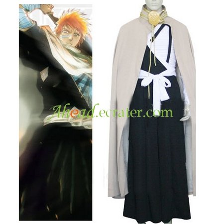 Bleach Kurosaki Ichigo Men's Execution Ground Halloween Cosplay Costume