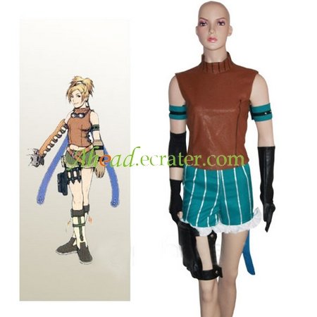 Final Fantasy X Rikku Halloween Cosplay Costume