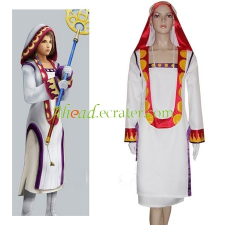 Final Fantasy XII Yuna White Mage Halloween Cosplay Costume