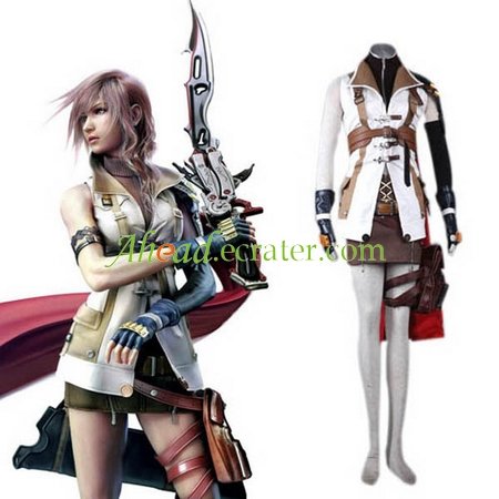Final Fantasy XIII Lightning Halloween Cosplay Costume