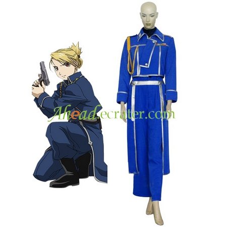 FullMetal Alchemist Riza Hawkeye Military Halloween Cosplay Costume