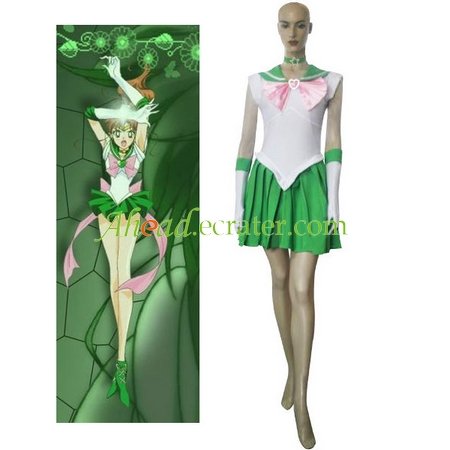 Sailor Moon Sailor Jupiter Makoto Kino Cosplay Costume