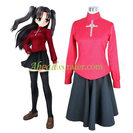 Fate Stay Night Rin Tosaka Cosplay Costume
