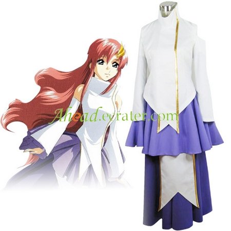 Gundam Seed Destiny Lacus Clyne Halloween Cosplay Costume