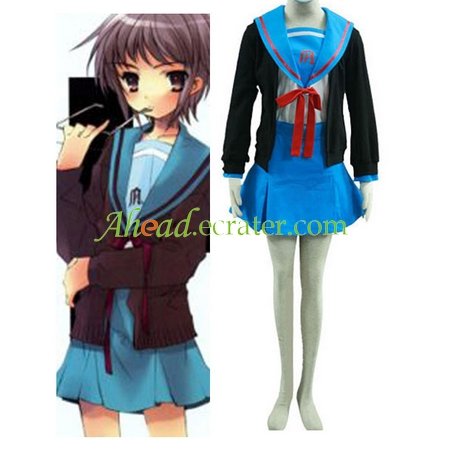 Haruhi Suzumiya Yuki Nagato Cosplay Costume