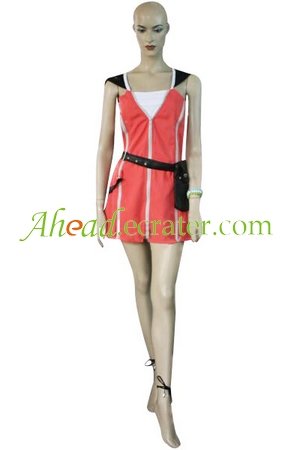 Kingdom Hearts Kairi Red Dress Halloween Cosplay Costume