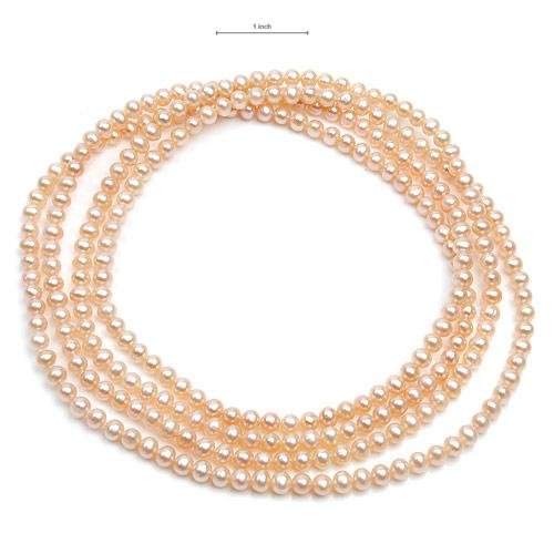 60 inch Pink Freshwater Cultured Pearl Necklace 5.5mm-6mm