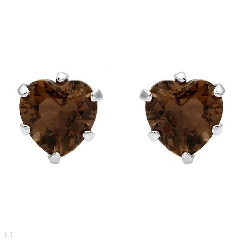 0.80 Smokey Topaz 925 Sterling Stud/Post Earrings