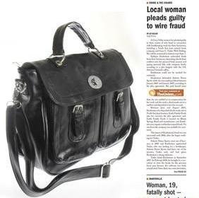 Faux Leather Messenger Shoulder bag WCYT0010 Black / Brown