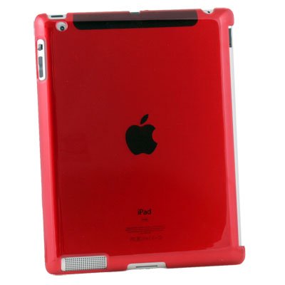 For iPad 2 Hard Case Work With Apple Smart Cover Red