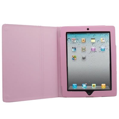 Stand Leather Case Cover Pouch Stand For Apple iPad2 Pink