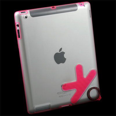 For Apple iPad 2 TPU Rubber Skin Case Cover (Pink)