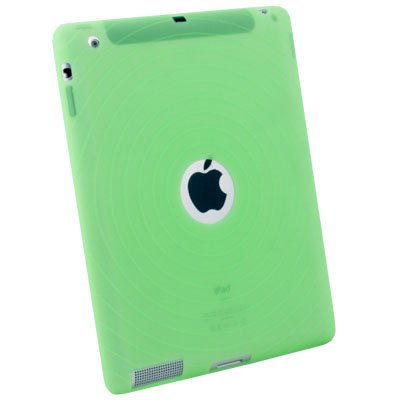 Green Silicone Skin Case Cover for Apple iPad 2