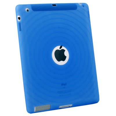 For APPLE iPad2 Blue Silicone Skin Case Cover