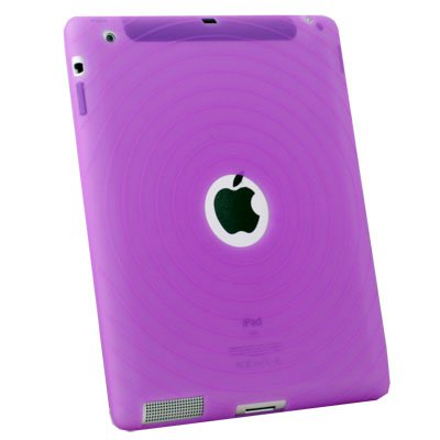 For APPLE iPad2 Purple Silicone Skin Case Cover