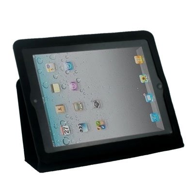 For iPad 2 Ultra Slim Leather Case With Stand Black