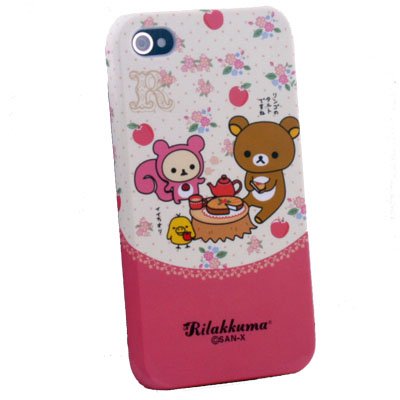 Pink Rilakkuma Cute Hard Case for Apple iPhone 4