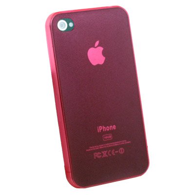 Super Thin 0.35mm 3.5g Slim Case for iPhone 4G Red
