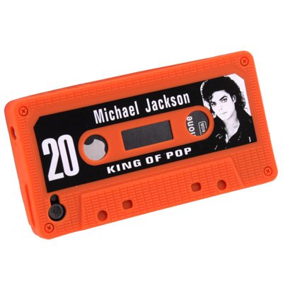 Cassette Design Silicone Skin Case Cover for iPhone 4 Orange