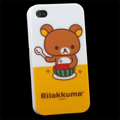 Rilakkuma Bear TPU Soft Case for Apple iPhone 4