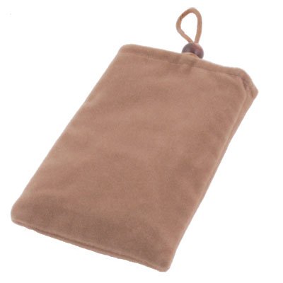For iPhone4/4S 3G/3GS Suede Fabric Sleeve Pouch Bag (Brown)