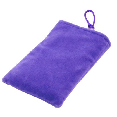 Purple Suede Fabric Sleeve Pouch Bag for iPhone4/4S 3G/3GS