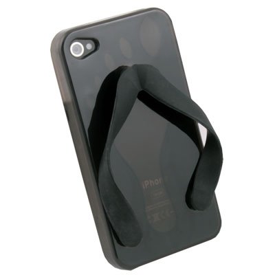 Cute Shoe Design Black Color TPU Case For Apple iPhone 4G