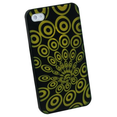 Laser Ripple Hard Case Back Cover for Apple iPhone 4 4G 4S Yellow