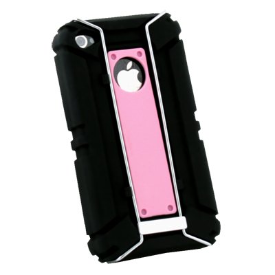 Pink Sports Type Protective Silicone Armor Case for Apple iPhone 4 4G