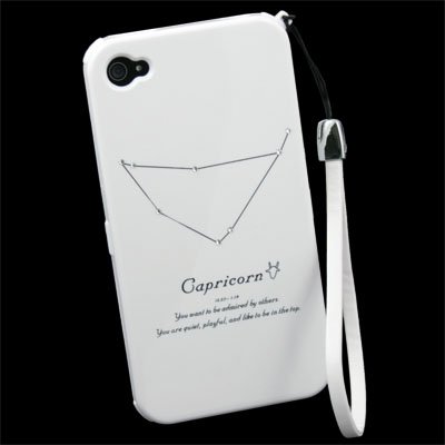Crystals Constellations Shell Case for iPhone 4 Capricornus
