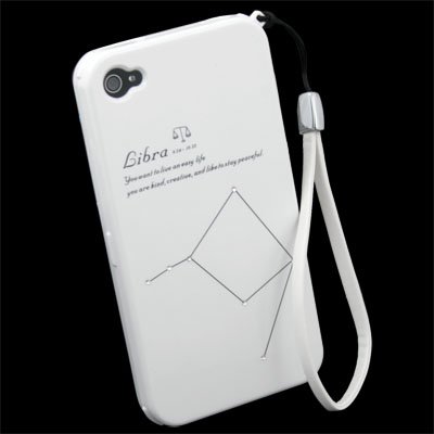 Crystals Constellations Shell Case for iPhone 4 Libra